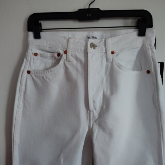 Ladies SZ 27 Re/Done Vintage White  90's High-Rise Loose Jean - Picture 2 of 5